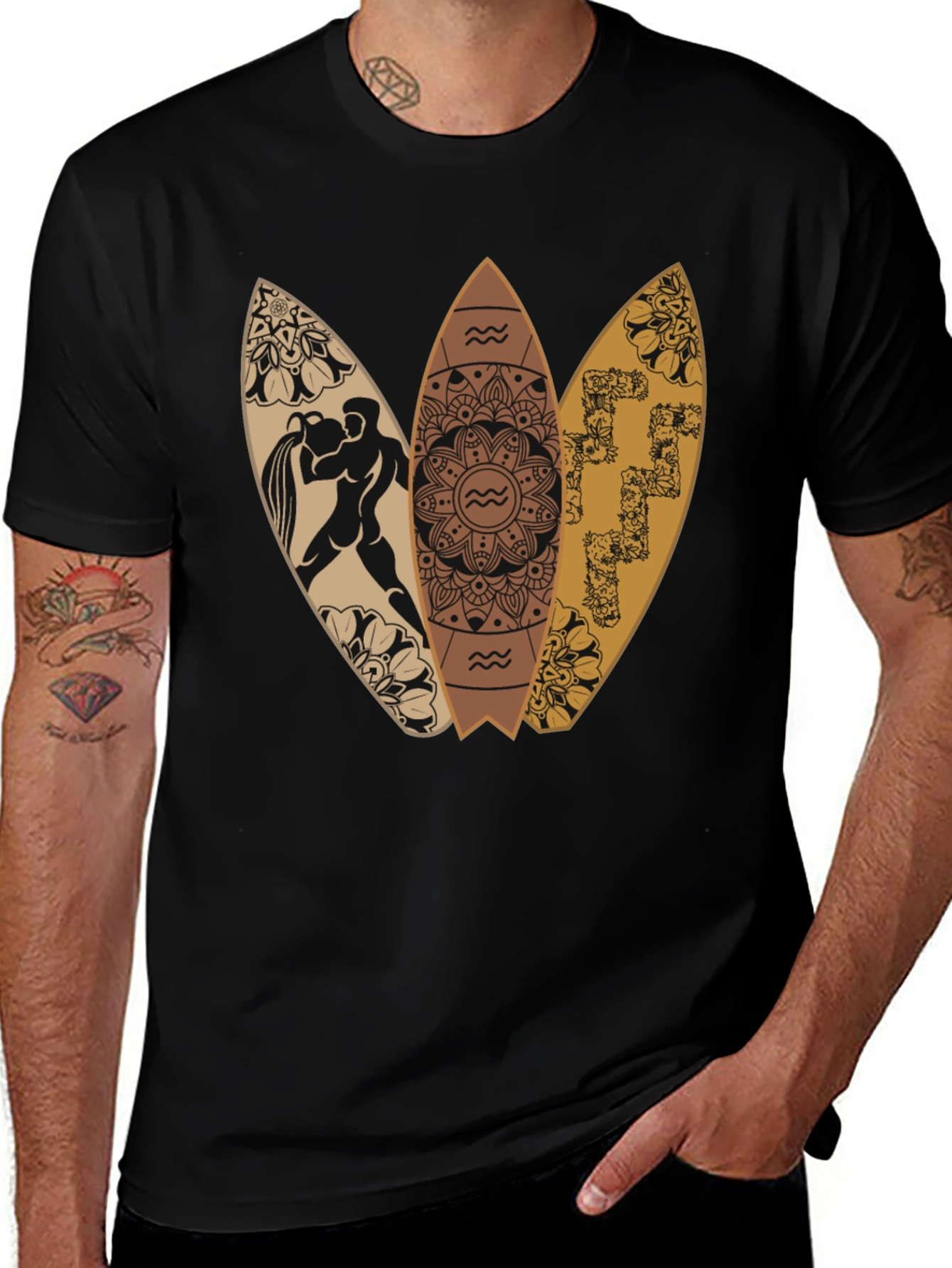 Surfboard Graphic Tee - Aquarius Design