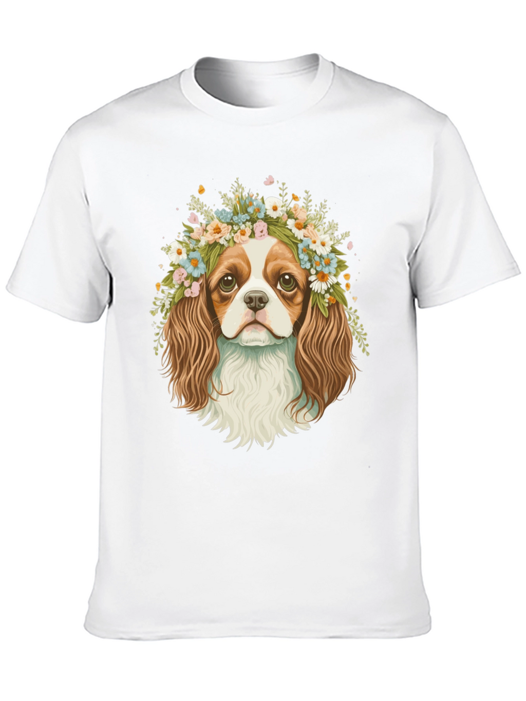 Dog with Flower Crown Graphic Tee