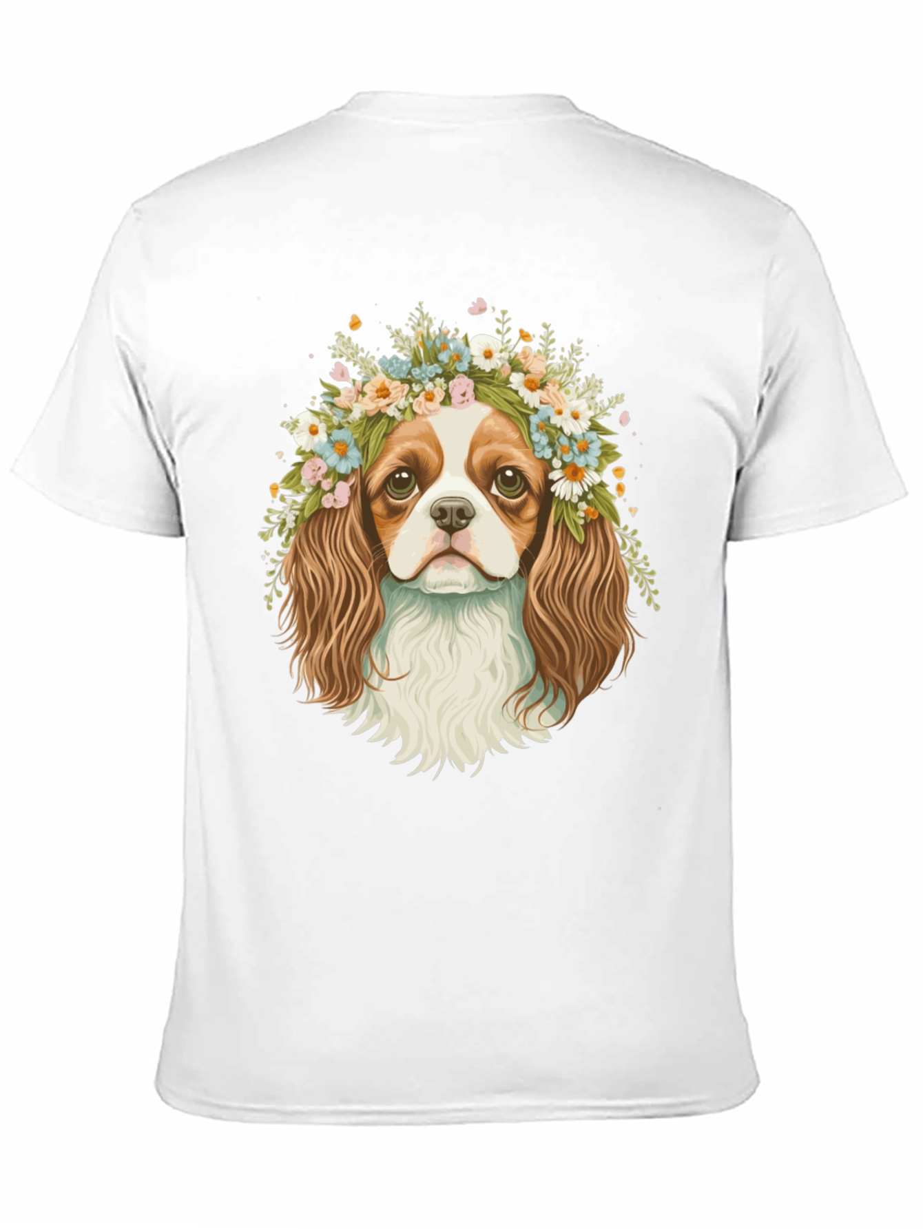 Dog with Flower Crown Graphic Tee