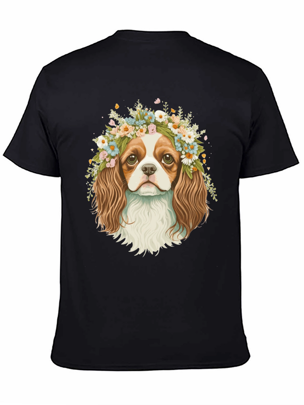 Dog with Flower Crown Graphic Tee