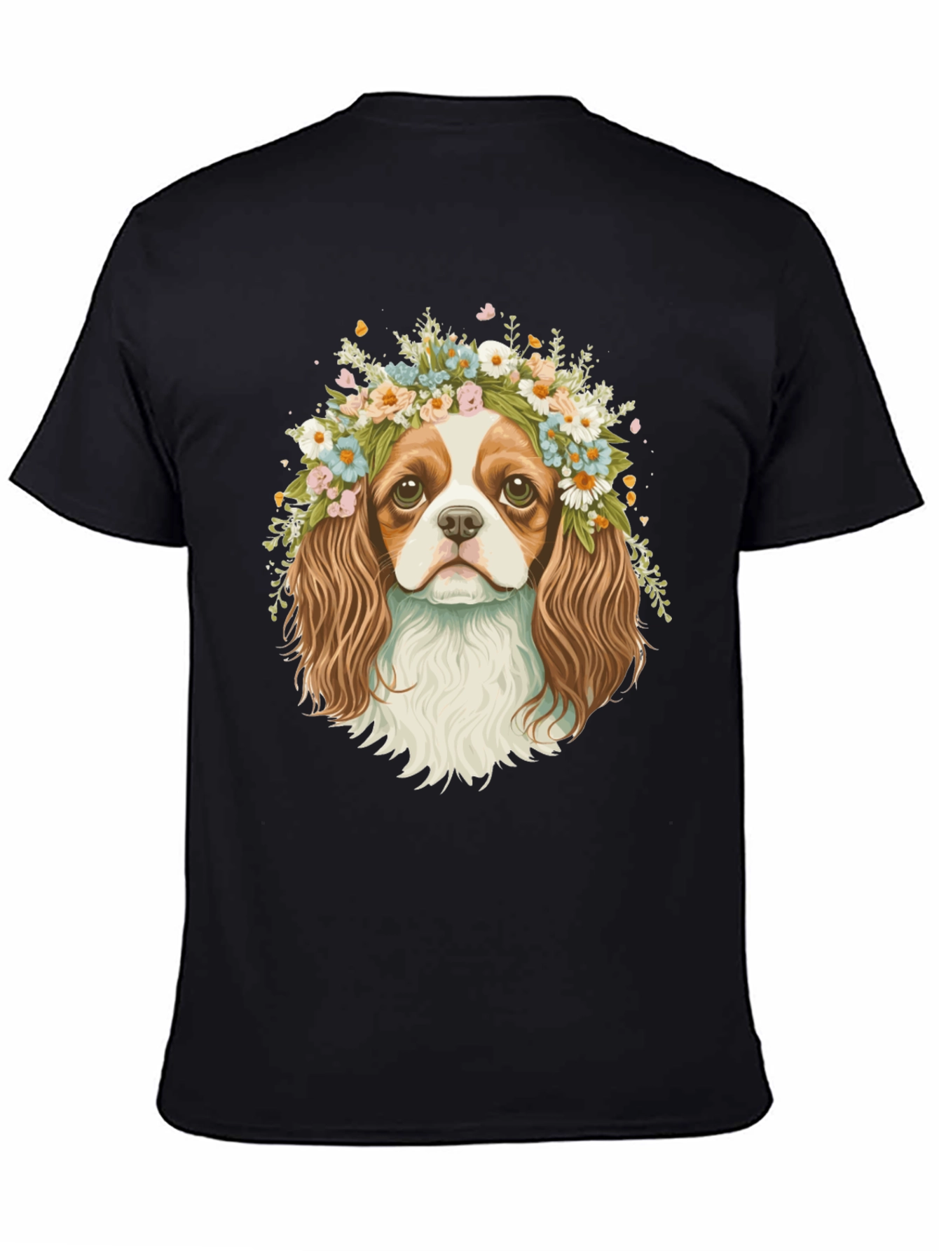 Dog with Flower Crown Graphic Tee