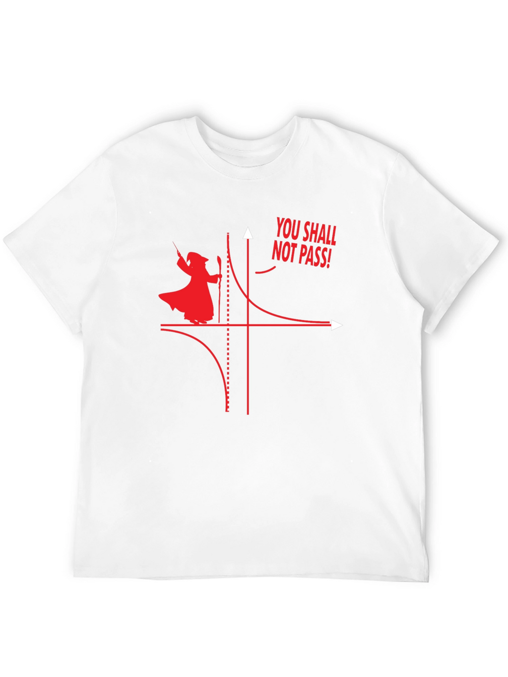 Math Gandalf T-Shirt - You Shall Not Pass Hyperbola