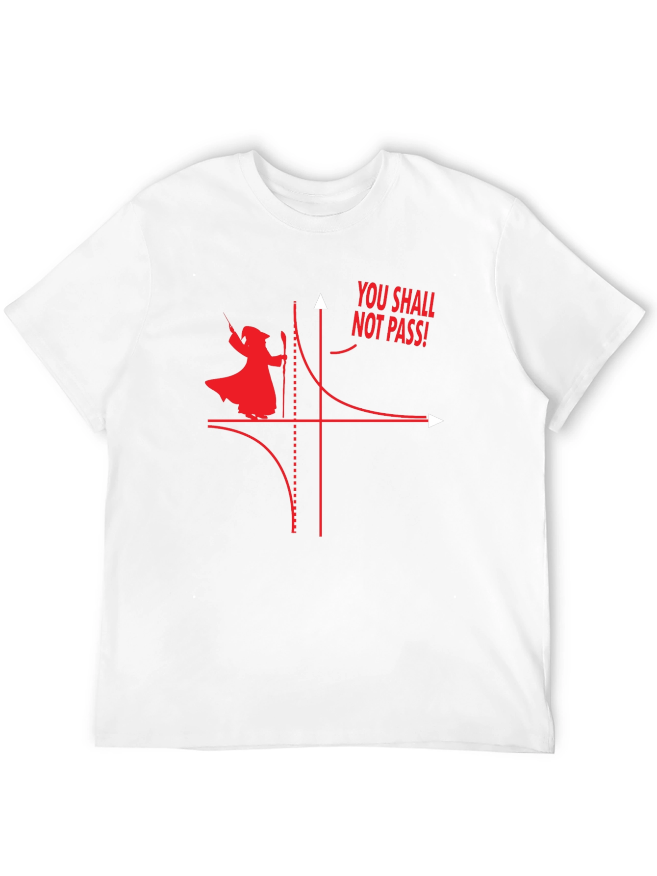 Math Gandalf T-Shirt - You Shall Not Pass Hyperbola