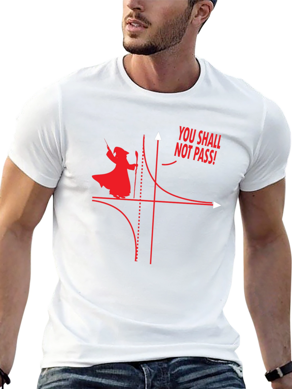 Math Gandalf T-Shirt - You Shall Not Pass Hyperbola