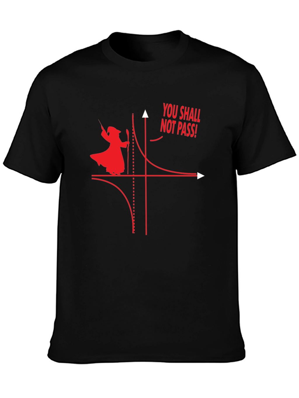 Math Gandalf T-Shirt - You Shall Not Pass Hyperbola