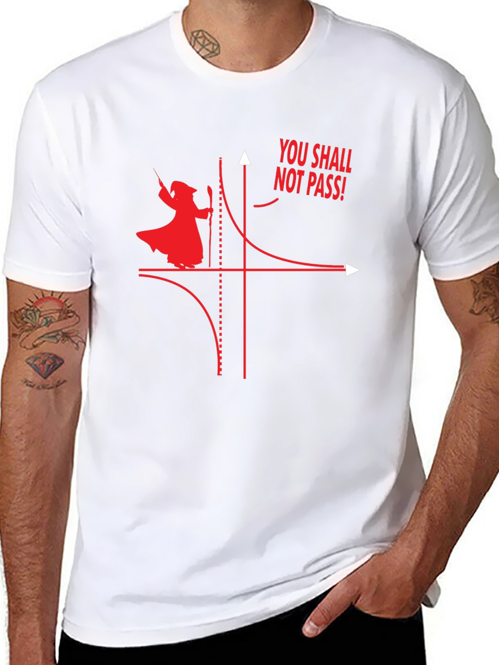 Math Gandalf T-Shirt - You Shall Not Pass Hyperbola