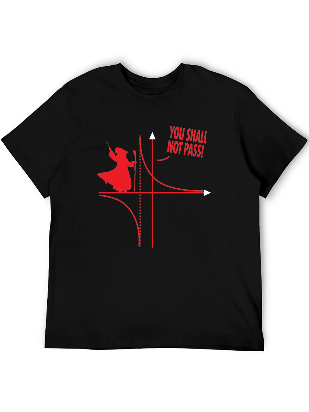 Math Gandalf T-Shirt - You Shall Not Pass Hyperbola