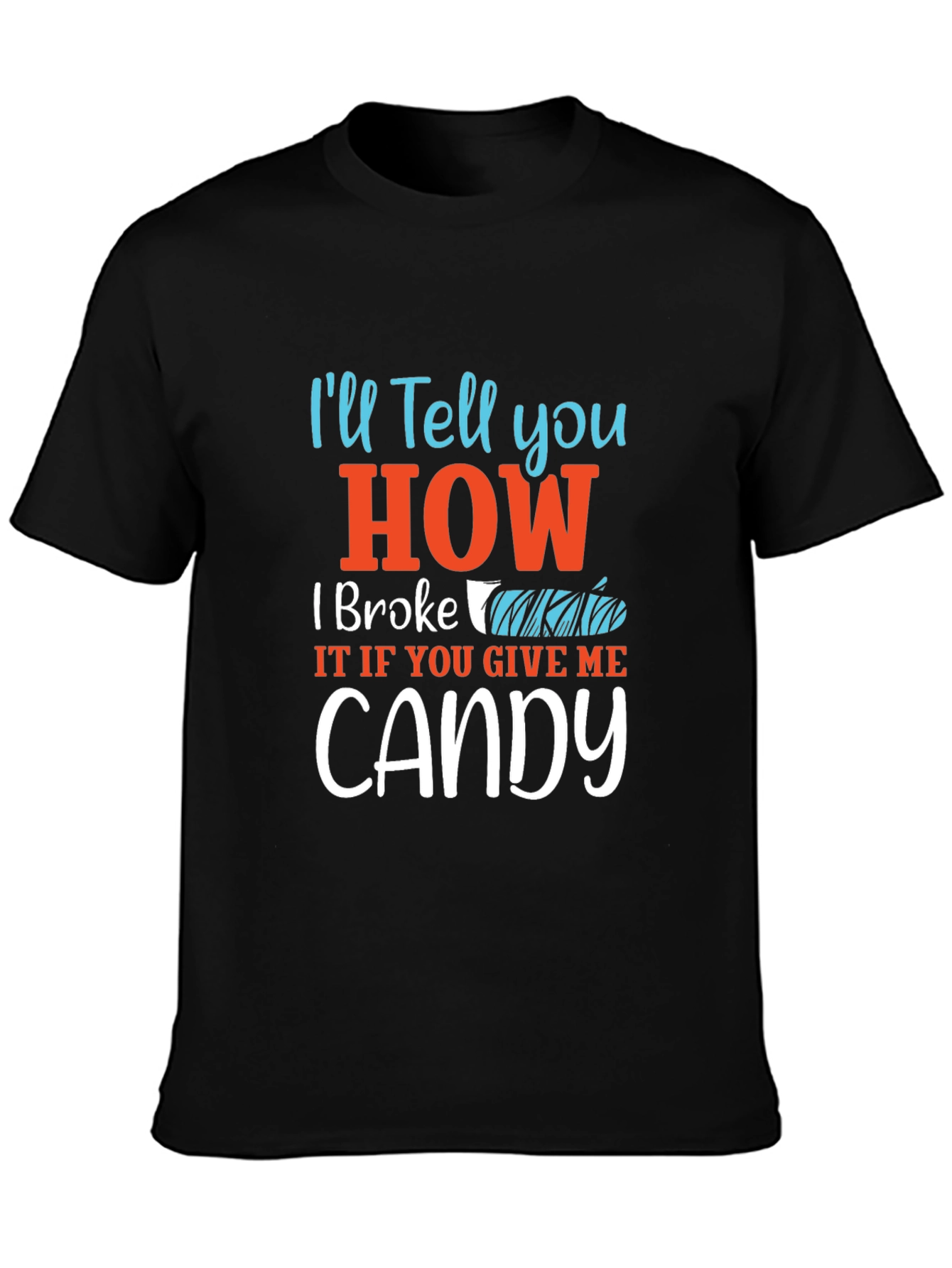Candy Broken Arm T-Shirt - Funny Halloween Costume Tee