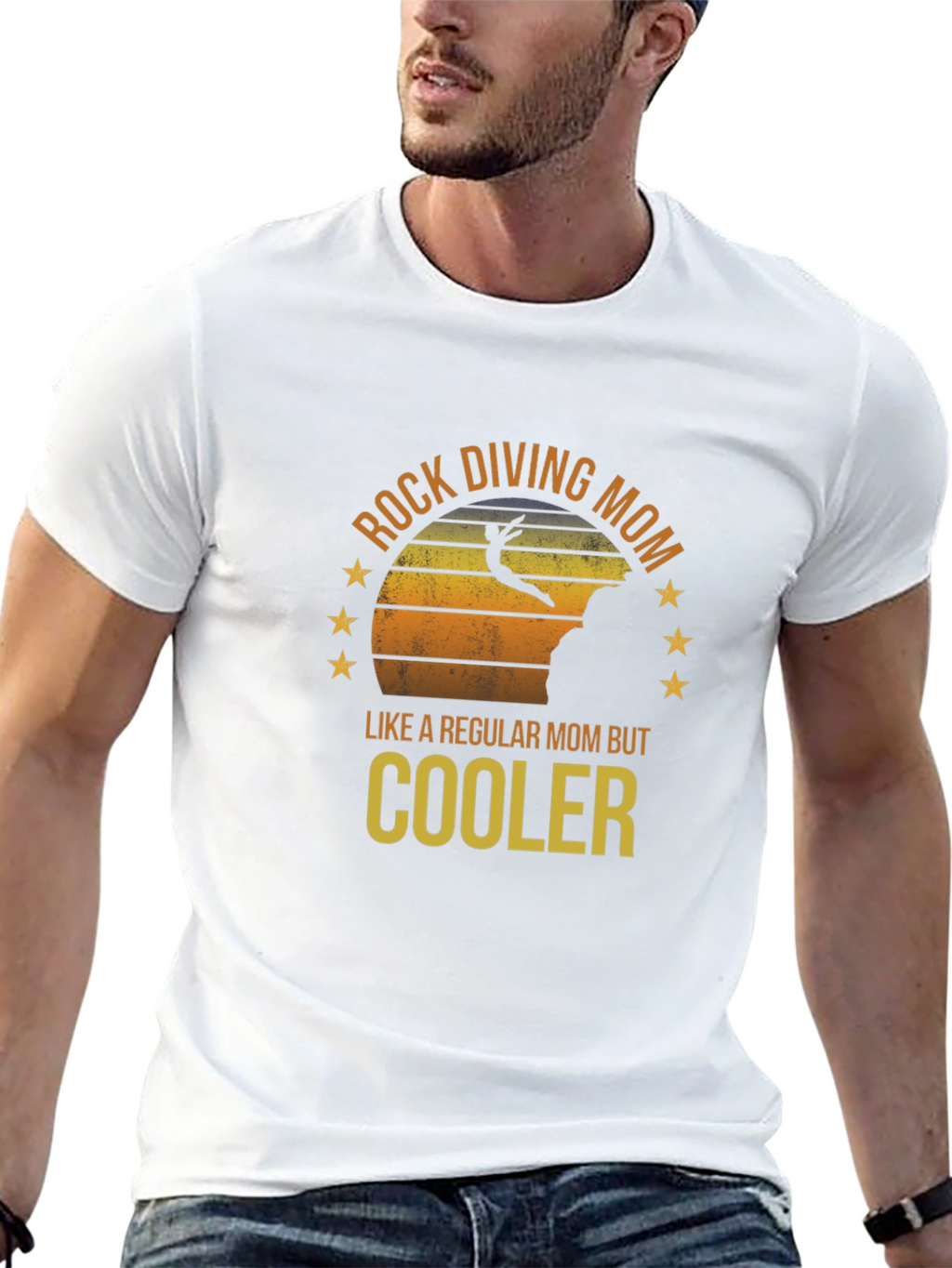 Rock Diving Mom T-Shirt - Cool Mom Style
