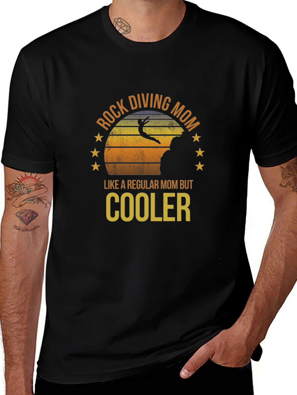 Rock Diving Mom T-Shirt - Cool Mom Style
