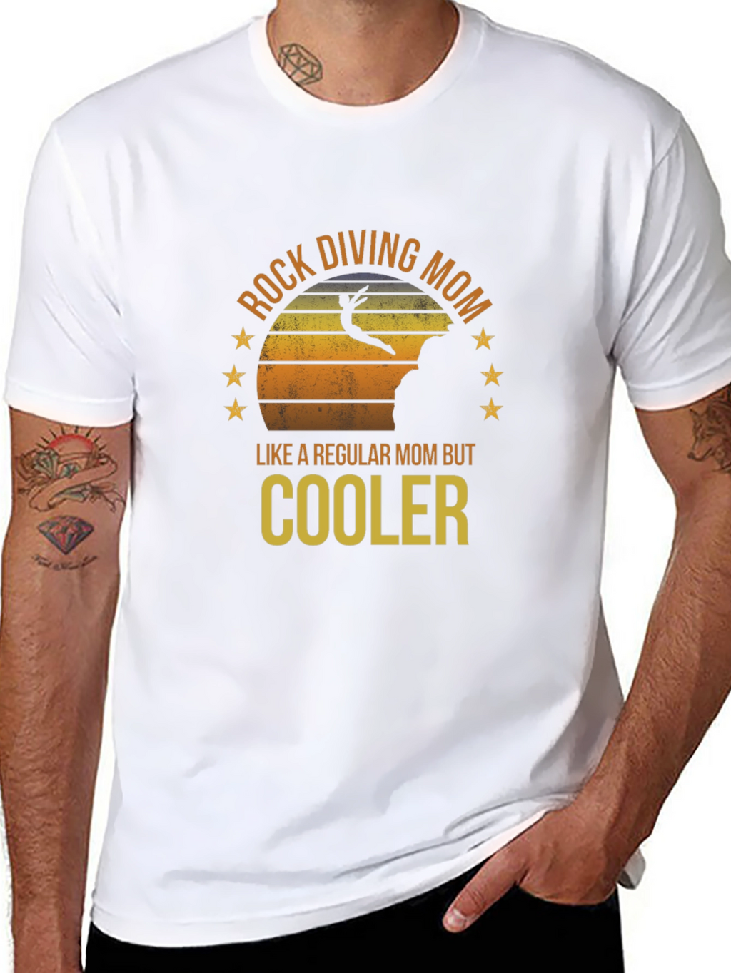 Rock Diving Mom T-Shirt - Cool Mom Style