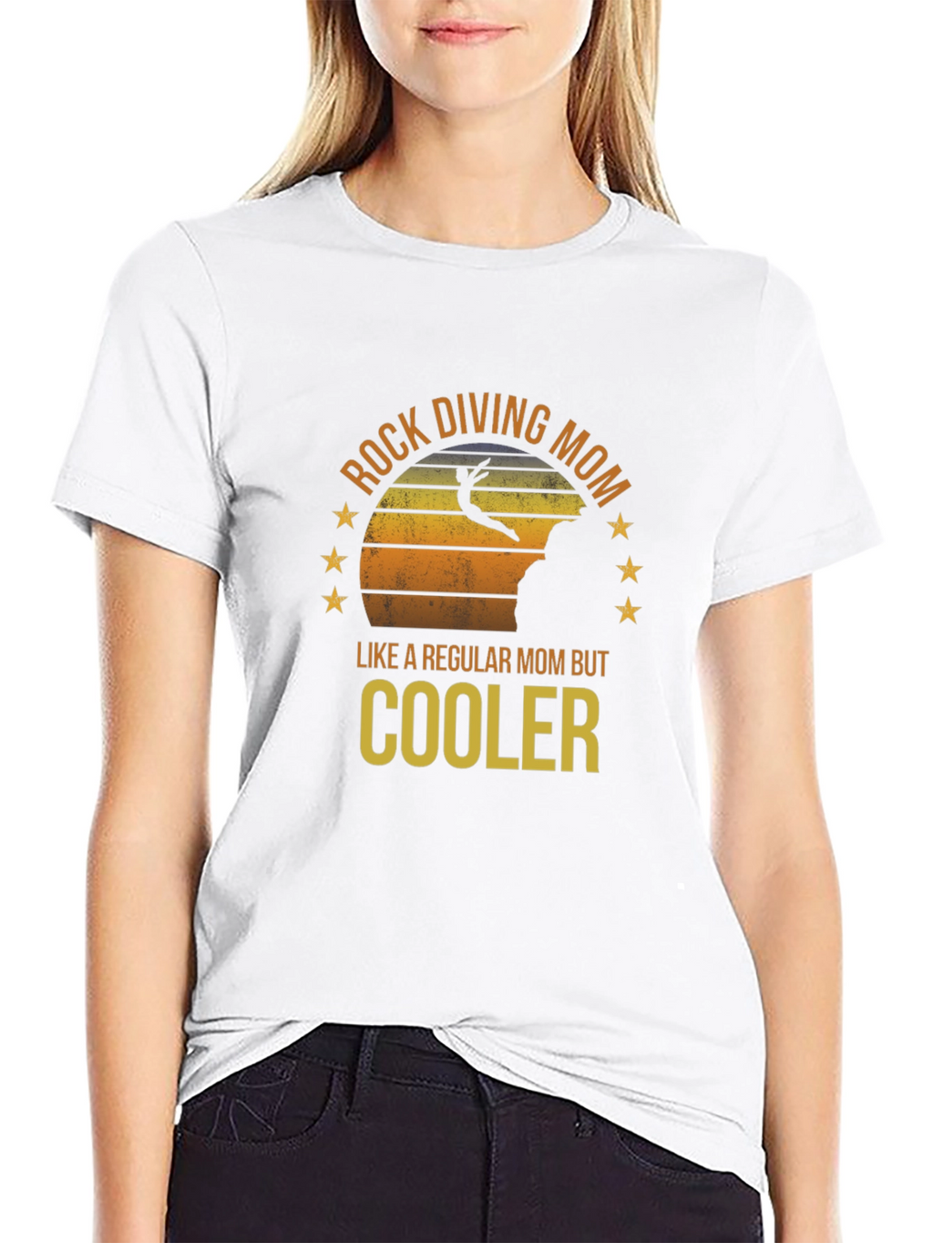 Rock Diving Mom T-Shirt - Cool Mom Style