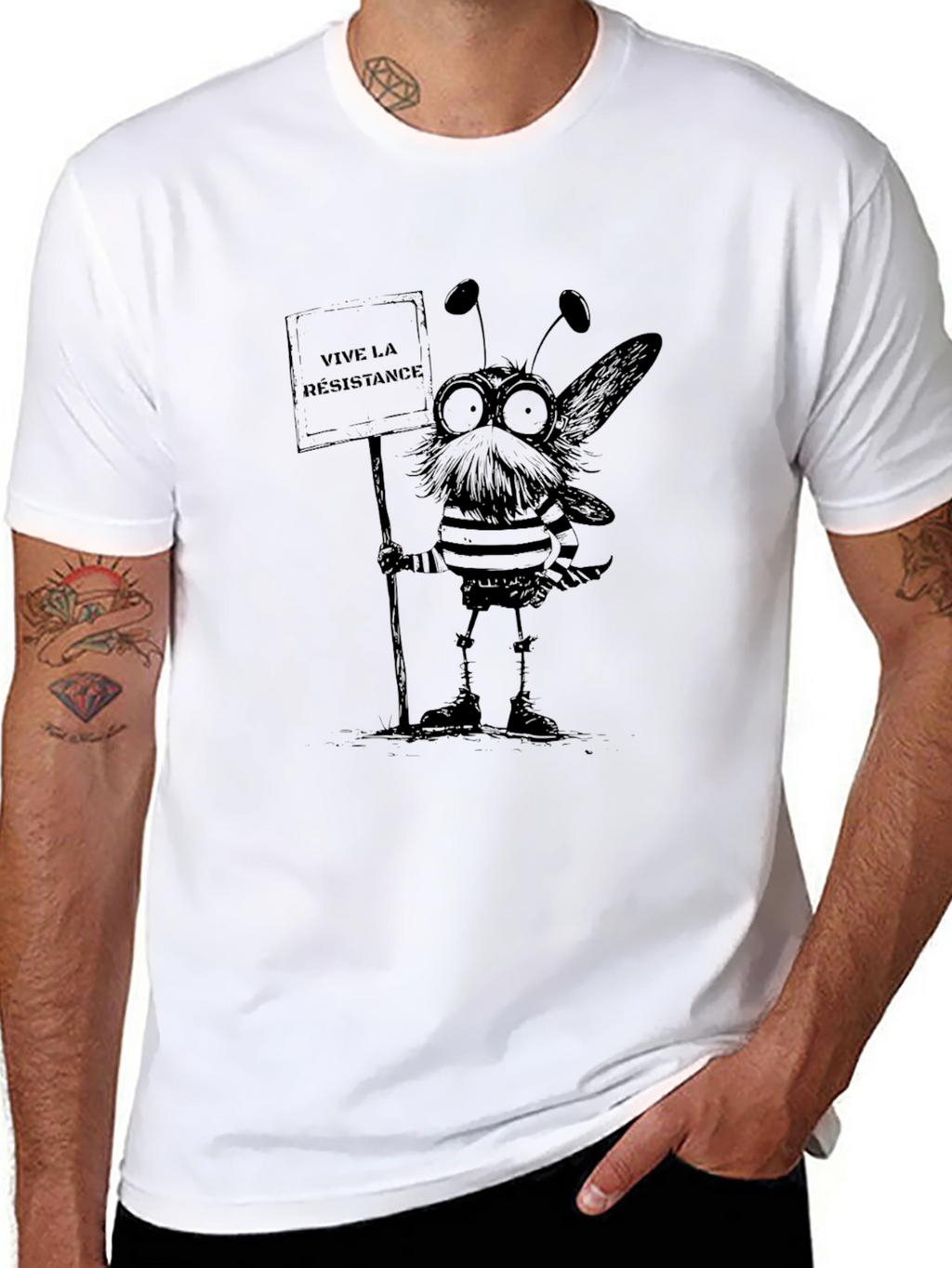 Vive La Resistance Bee Graphic T-Shirt