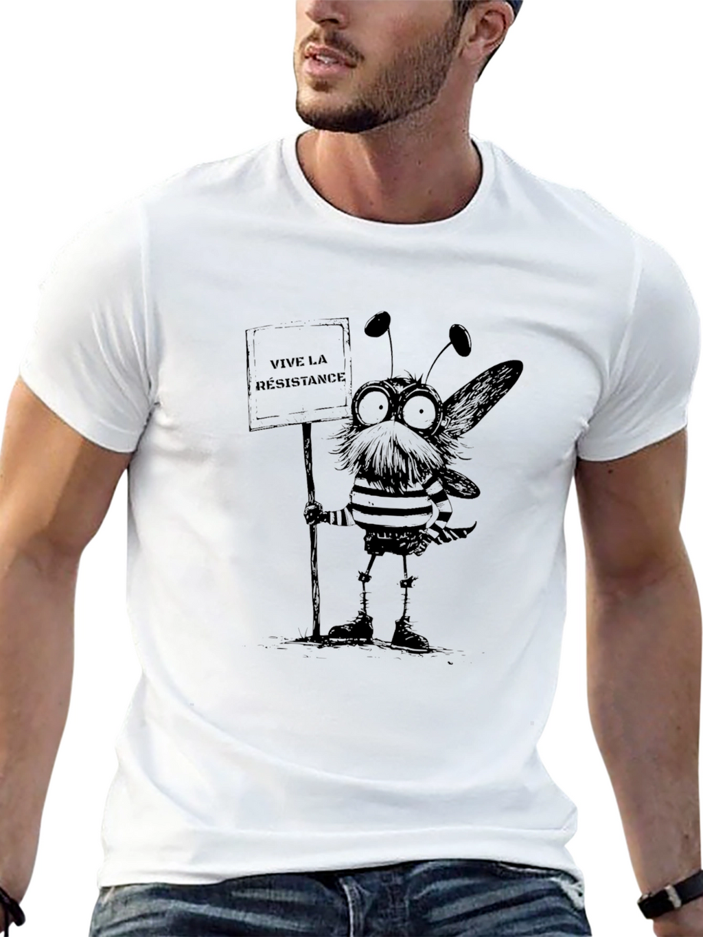 Vive La Resistance Bee Graphic T-Shirt