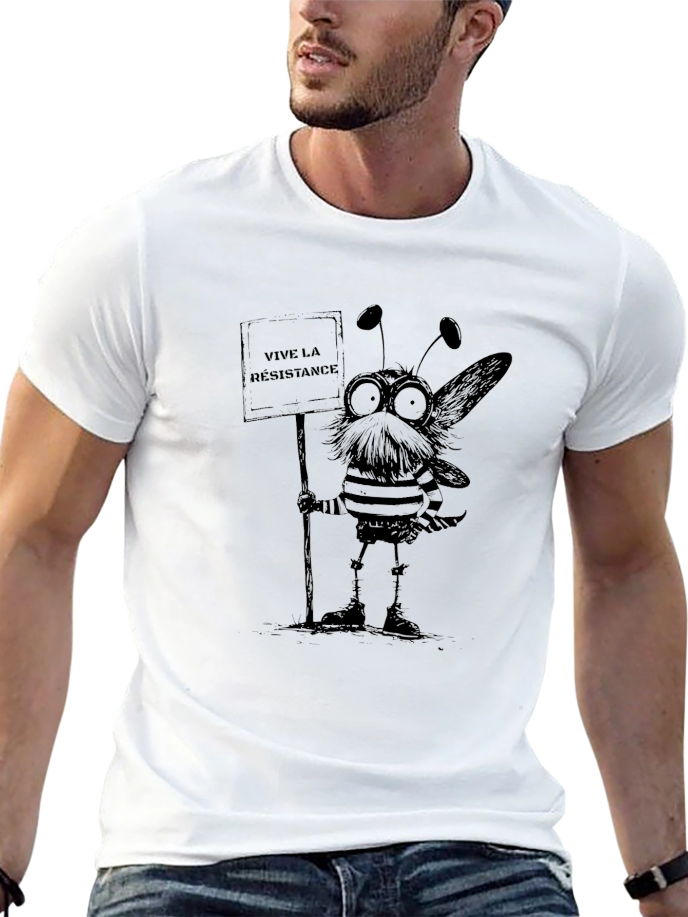 Vive La Resistance Bee Graphic T-Shirt