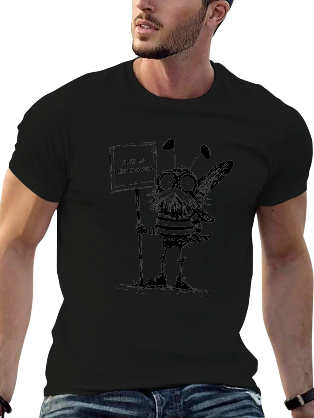Vive La Resistance Bee Graphic T-Shirt