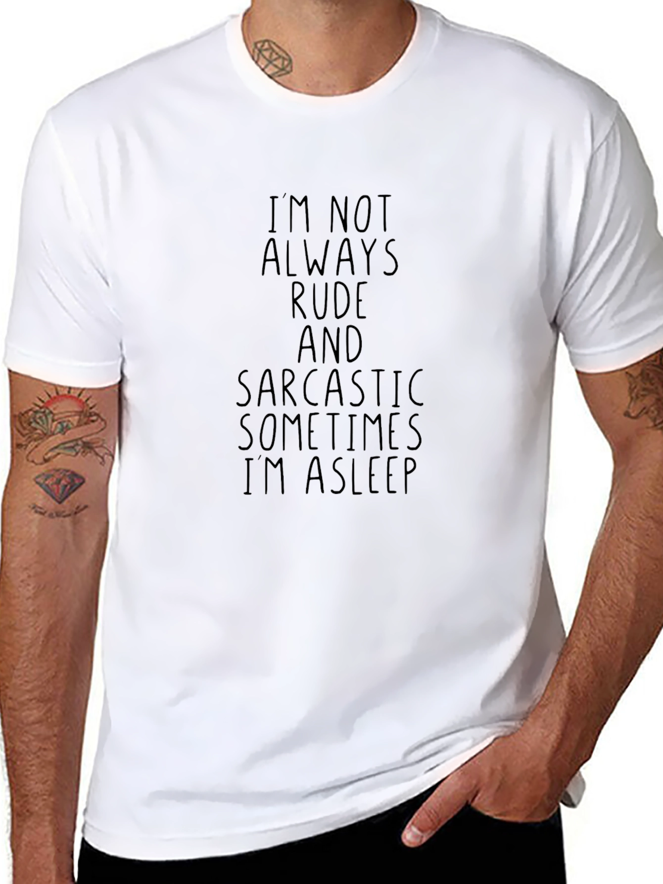 Sarcastic Asleep Graphic T-Shirt