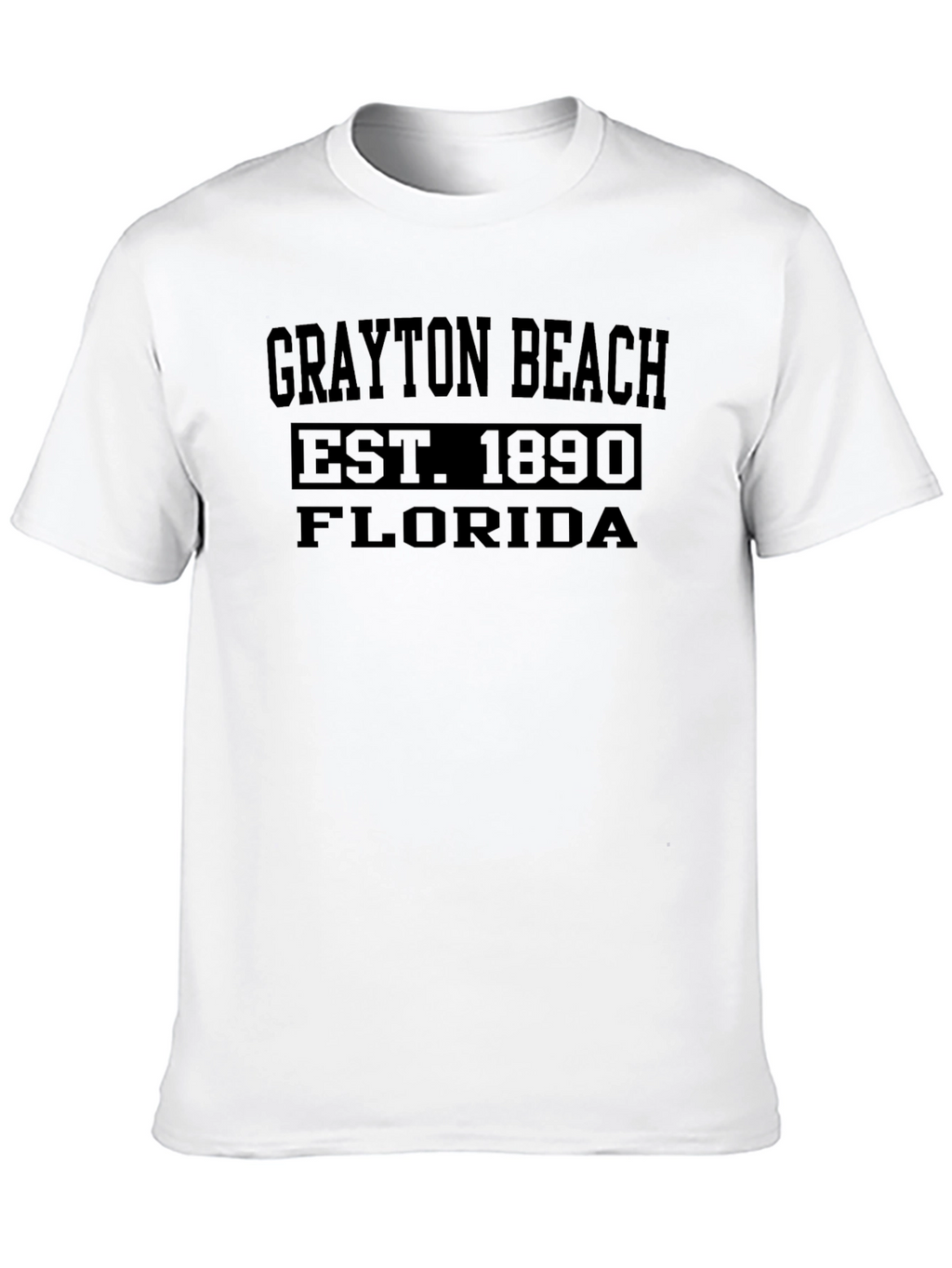Grayton Beach Florida Est 1890 Black T-Shirt