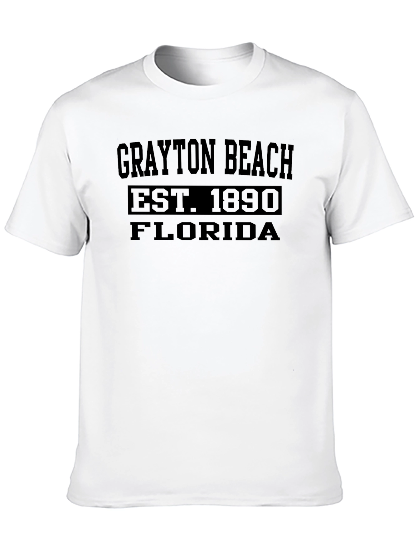 Grayton Beach Florida Est 1890 Black T-Shirt