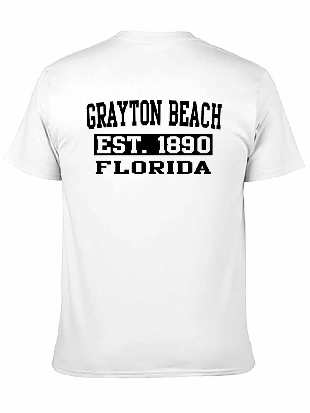 Grayton Beach Florida Est 1890 Black T-Shirt