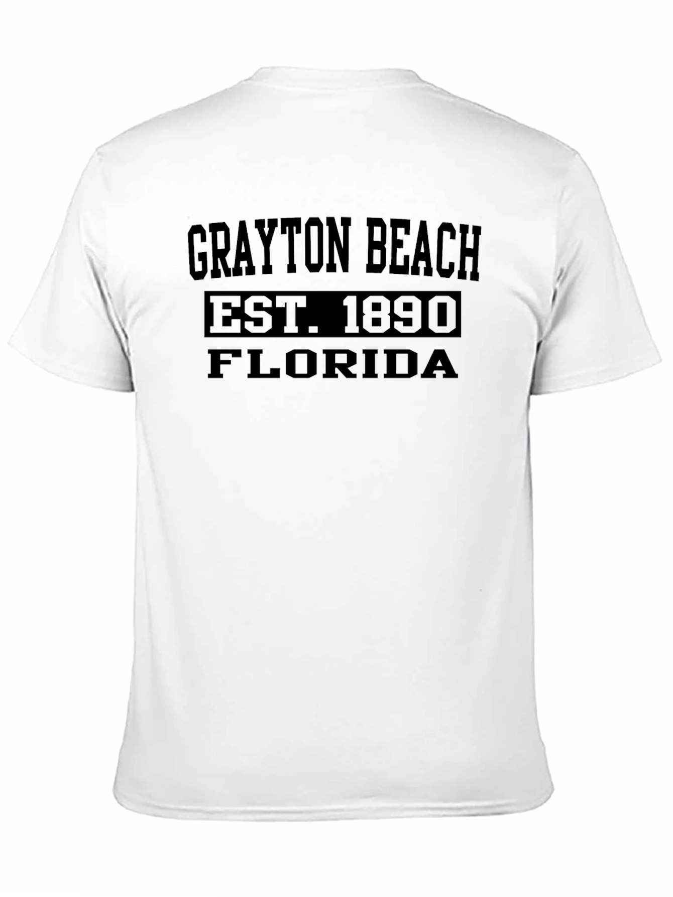 Grayton Beach Florida Est 1890 Black T-Shirt