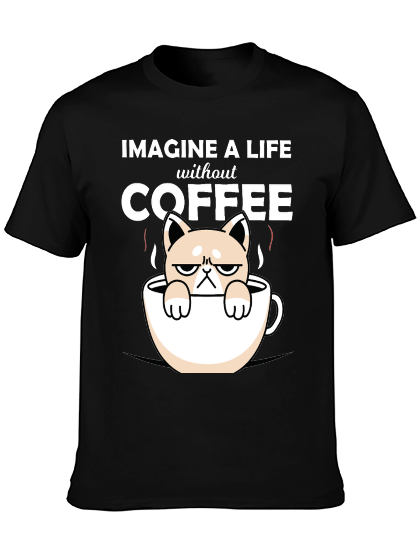 Imagine Life Without Coffee Cat T-Shirt