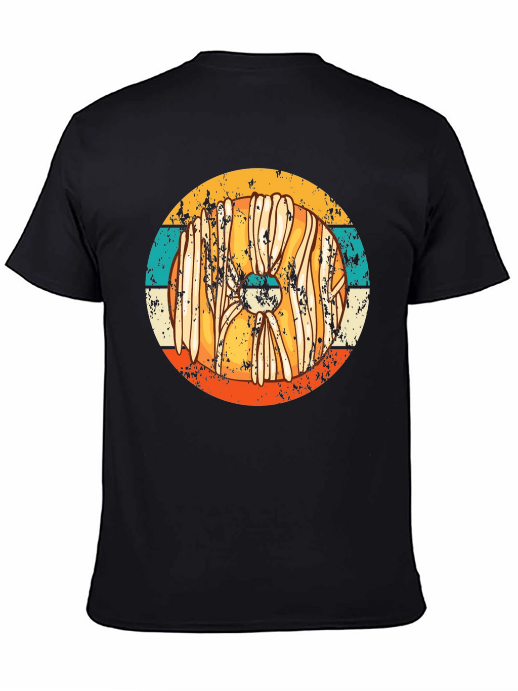 Retro Viking Shield T-Shirt - Distressed Style
