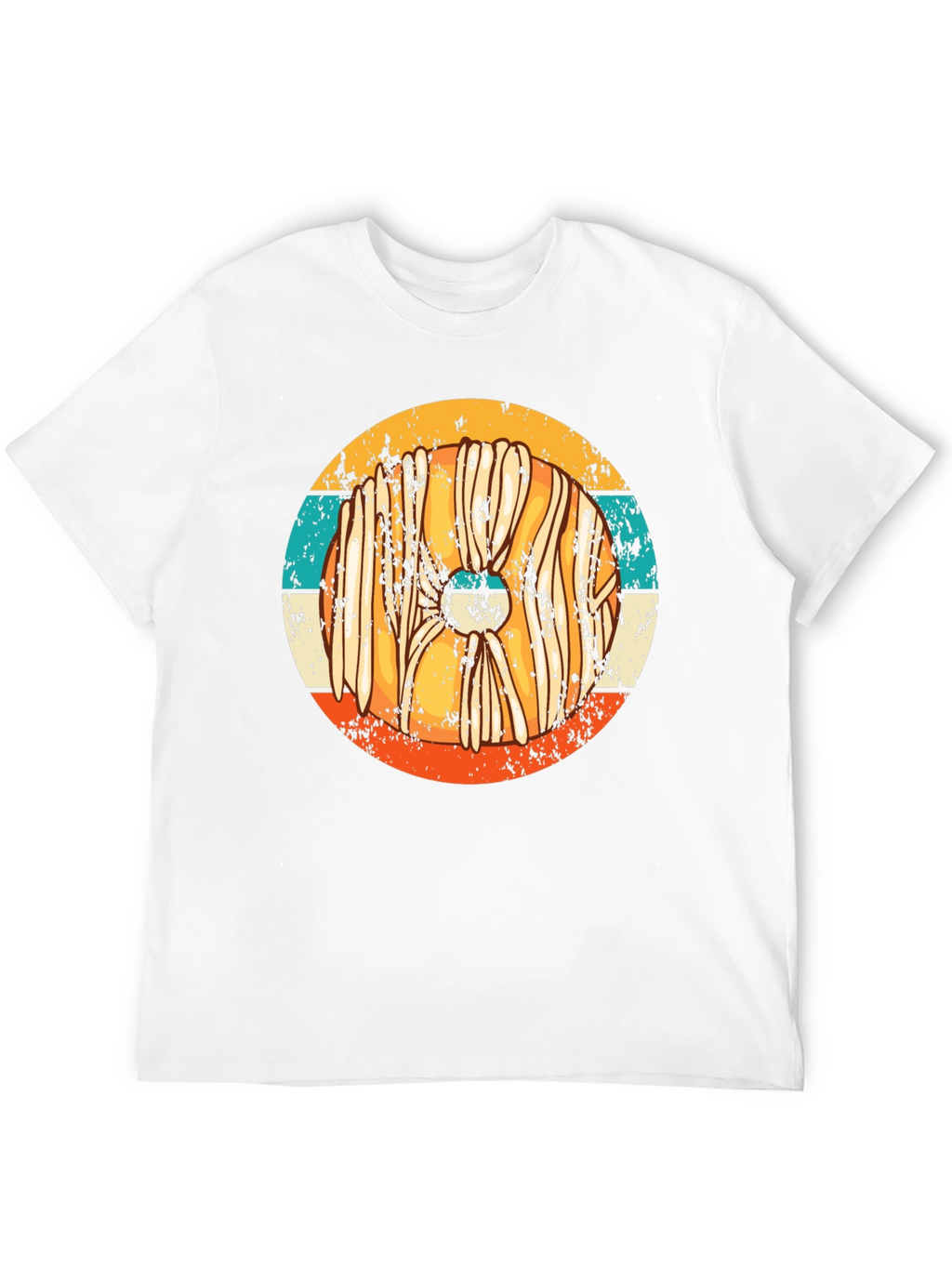 Retro Viking Shield T-Shirt - Distressed Style