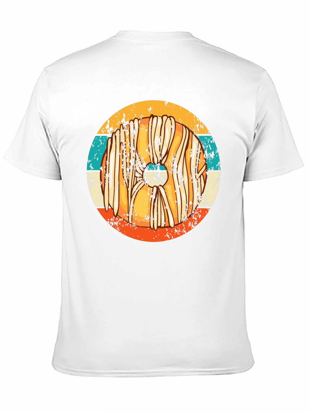 Retro Viking Shield T-Shirt - Distressed Style