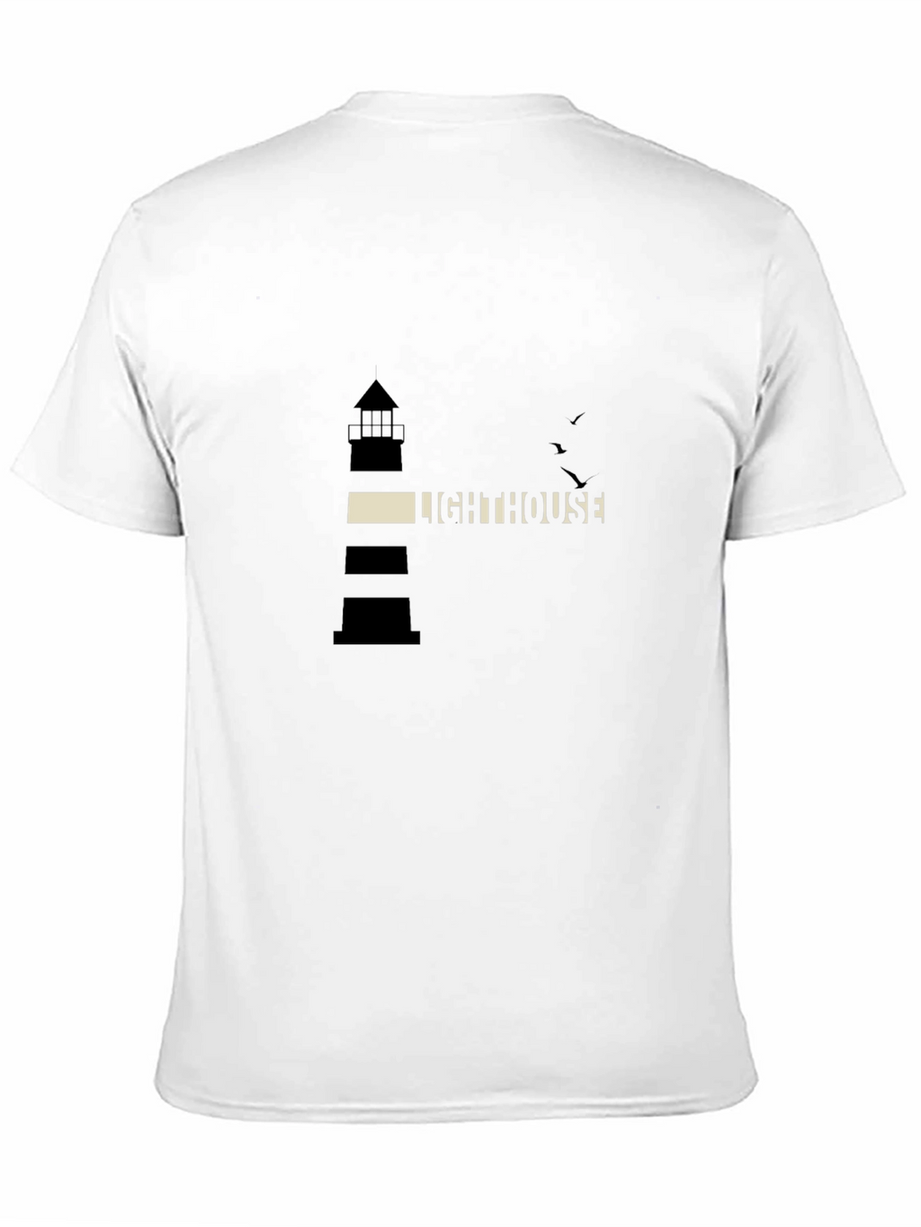 Lighthouse Graphic Print Black T-Shirt