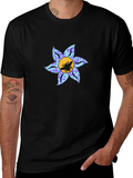 Floral Bee Graphic Tee - Stylish Crewneck