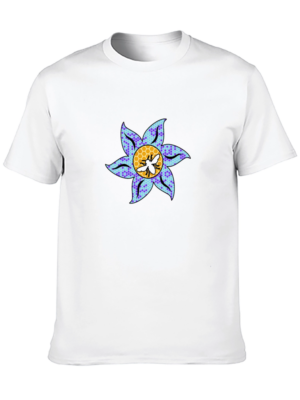 Floral Bee Graphic Tee - Stylish Crewneck