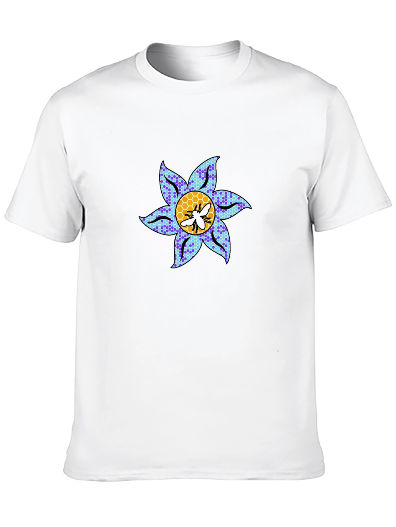 Floral Bee Graphic Tee - Stylish Crewneck