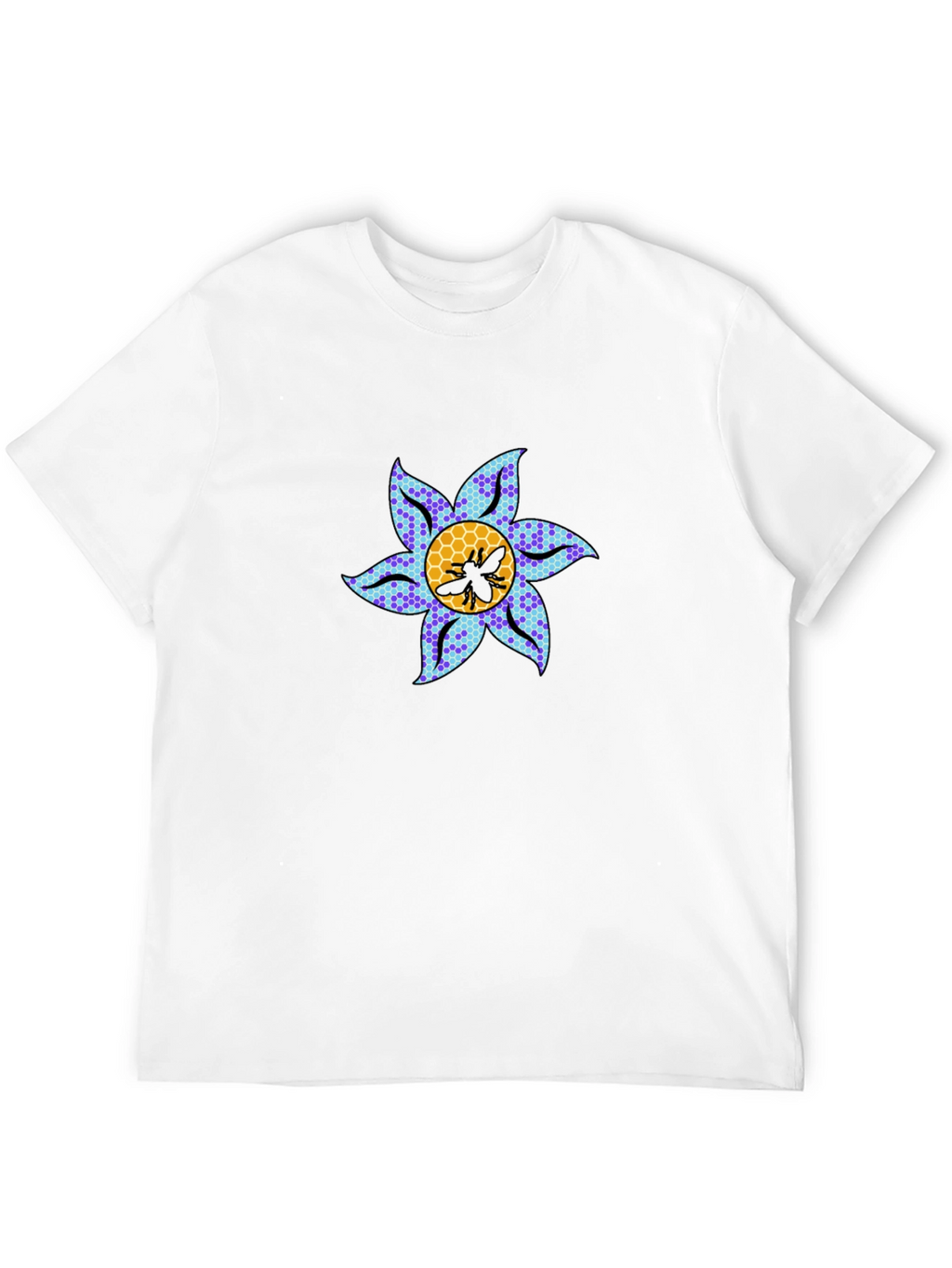 Floral Bee Graphic Tee - Stylish Crewneck