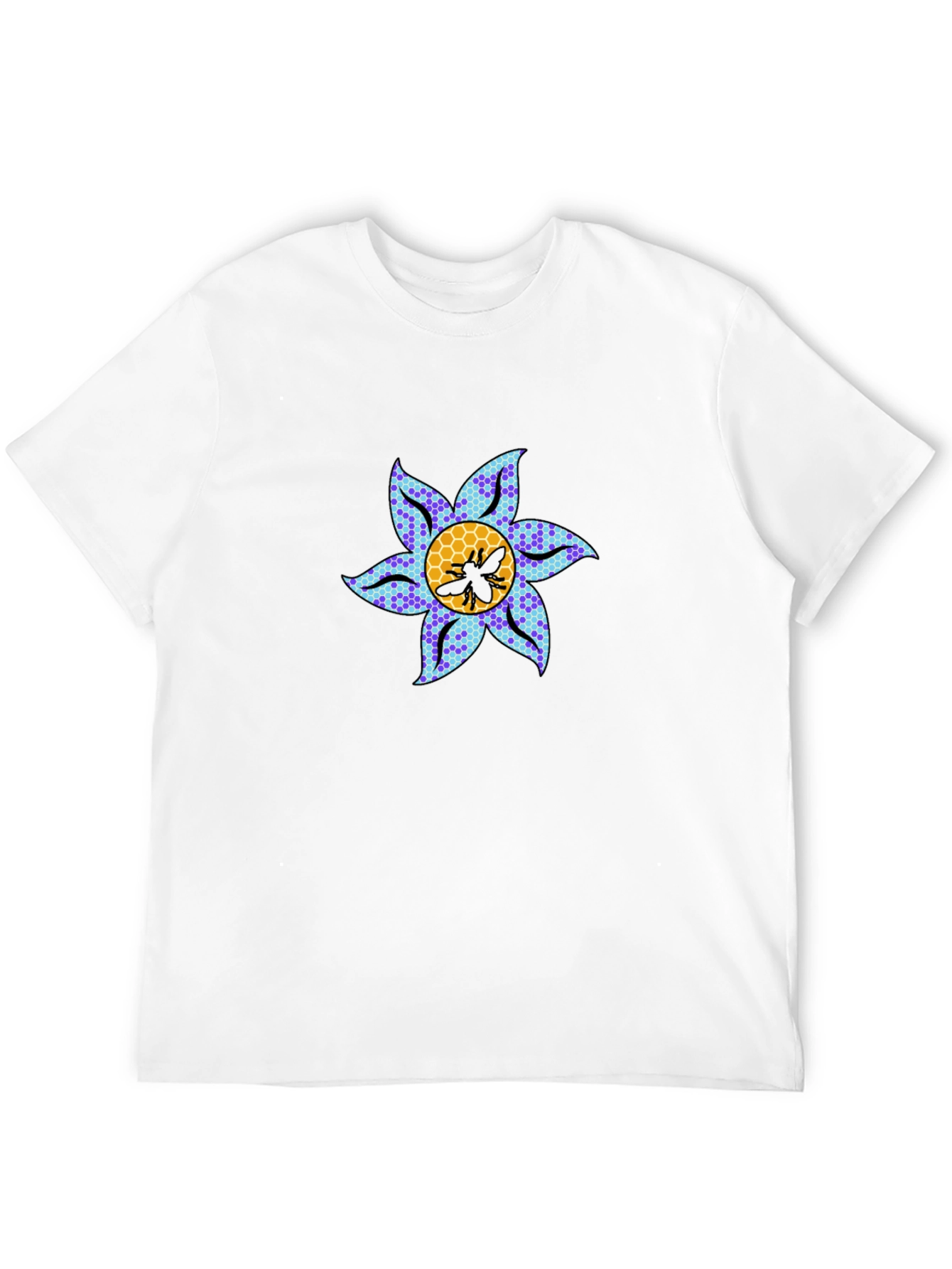 Floral Bee Graphic Tee - Stylish Crewneck