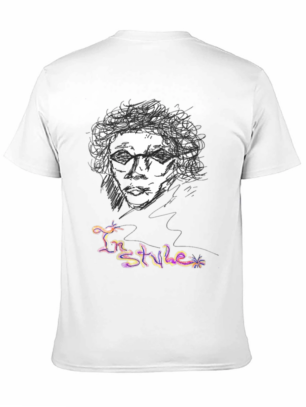 Sketch Art Graphic Tee - In Style Black T-Shirt