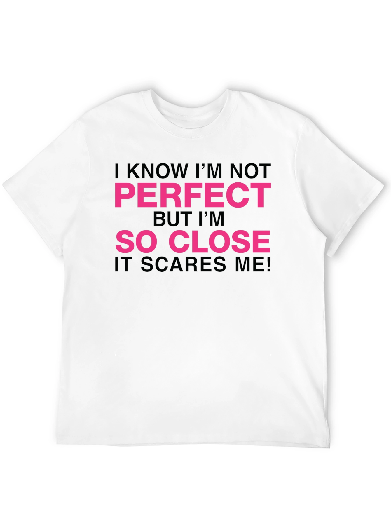 Funny So Close Graphic Tee - Black Cotton T-Shirt