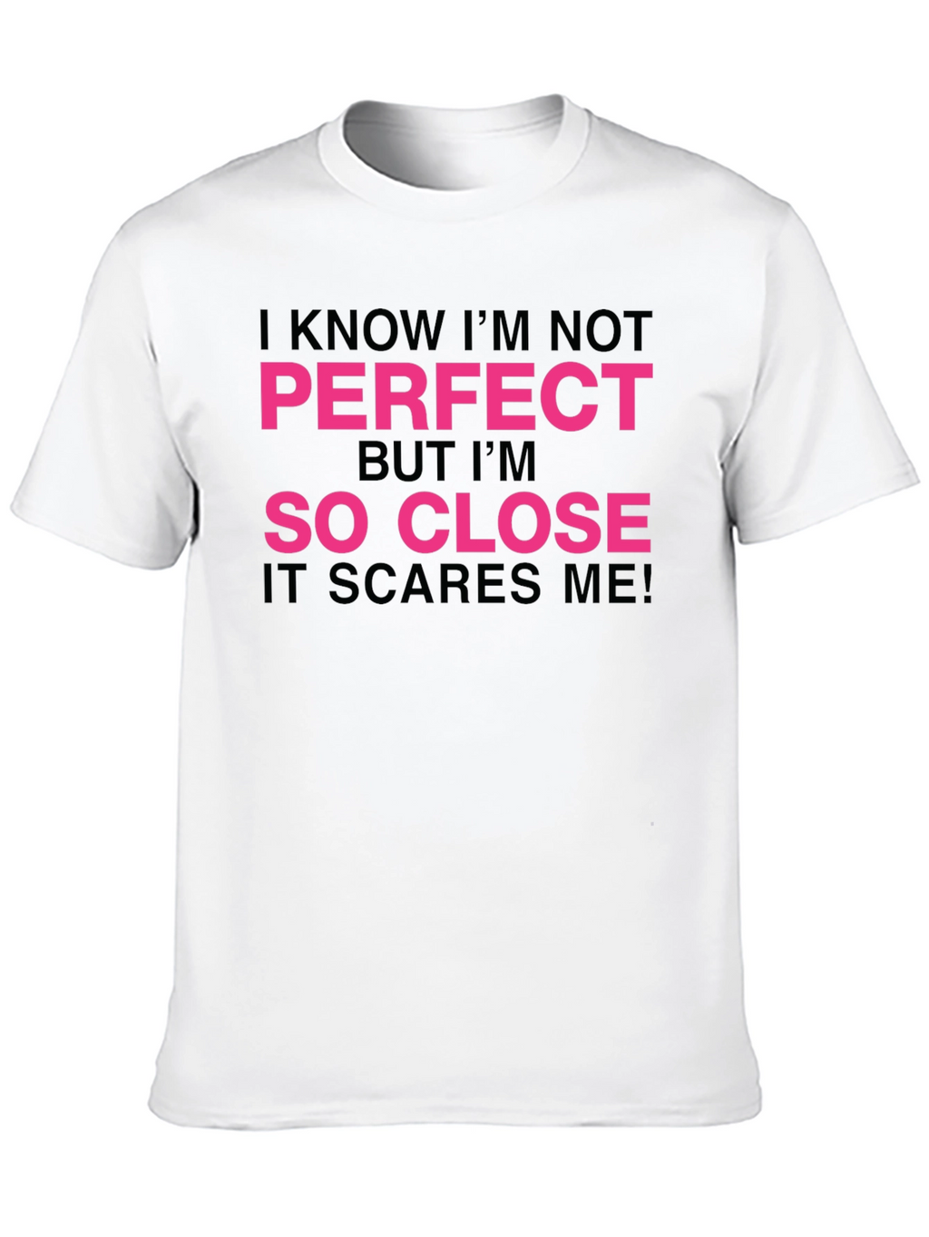 Funny So Close Graphic Tee - Black Cotton T-Shirt