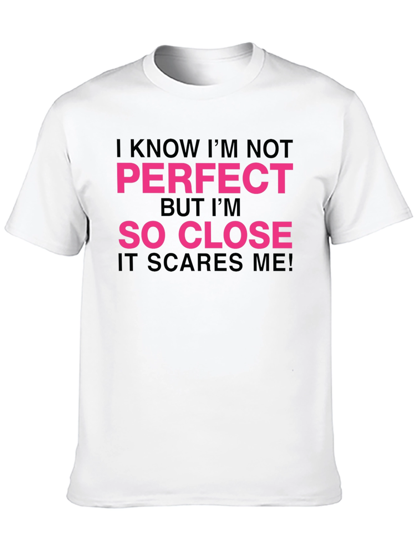 Funny So Close Graphic Tee - Black Cotton T-Shirt