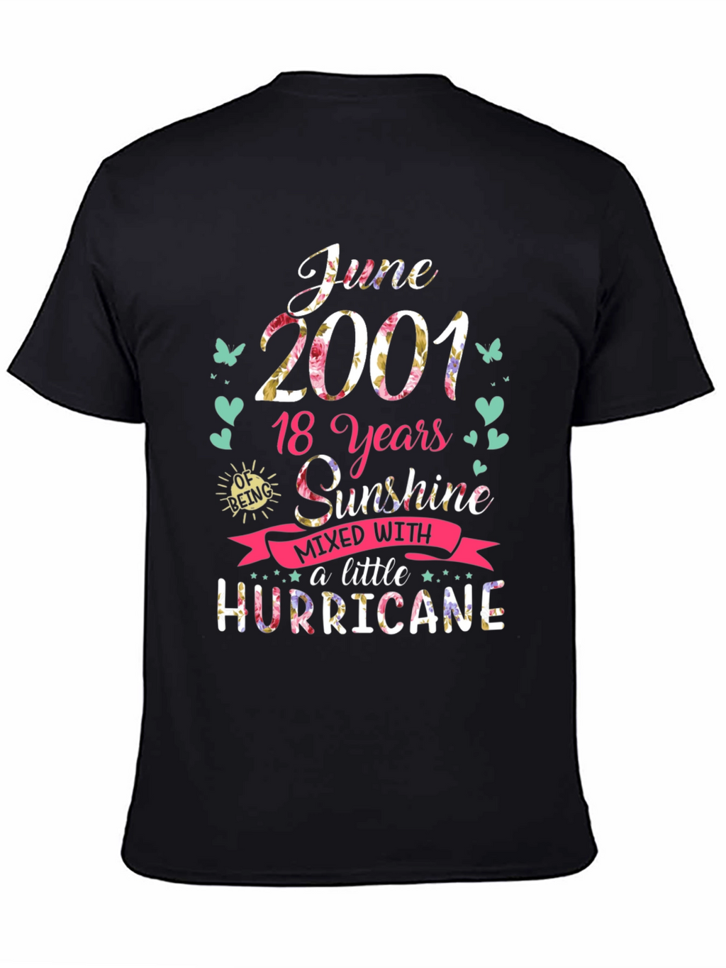 June 2001 T-Shirt: 18 Years Sunshine & Hurricane Tee