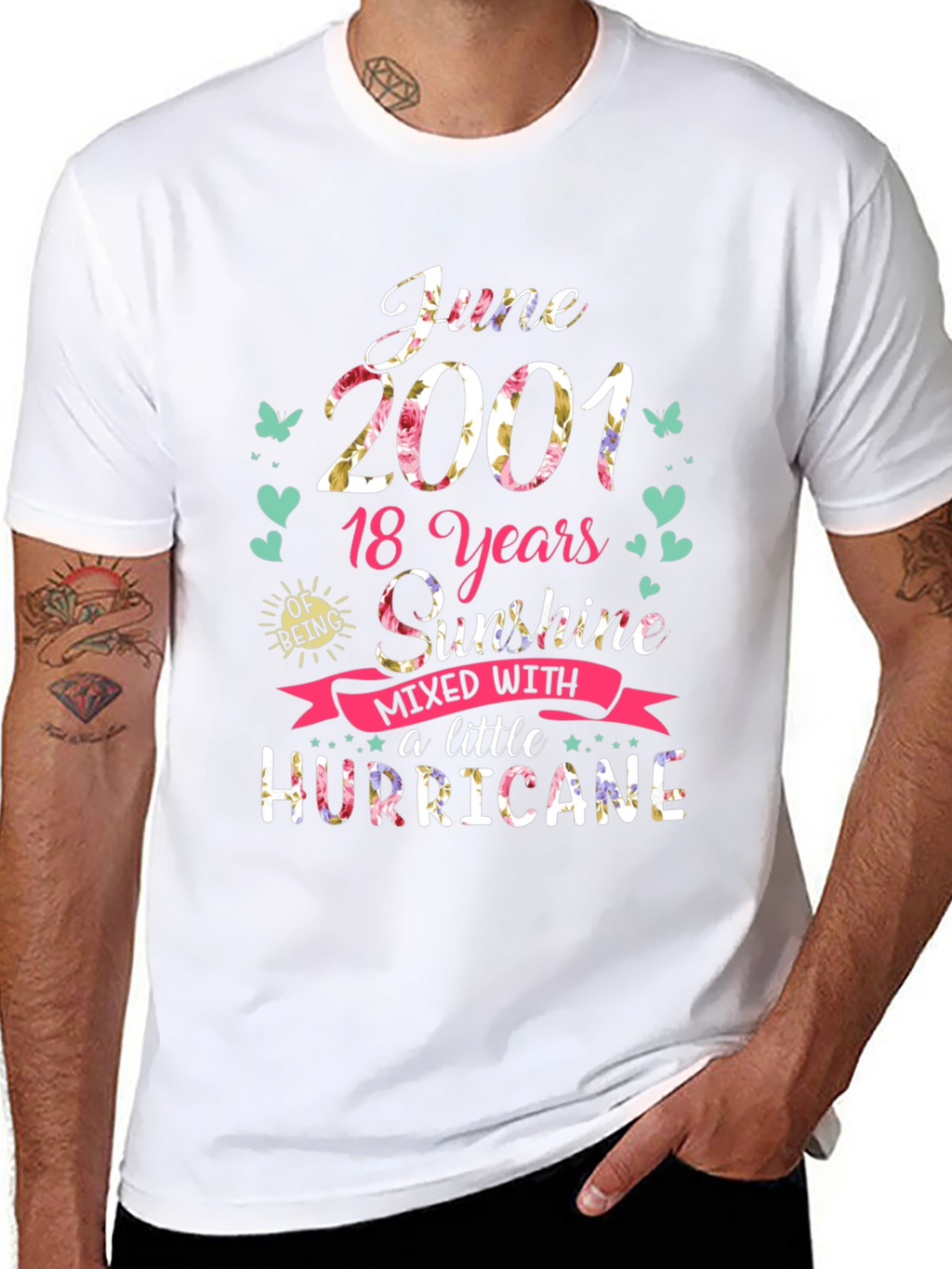 June 2001 T-Shirt: 18 Years Sunshine & Hurricane Tee