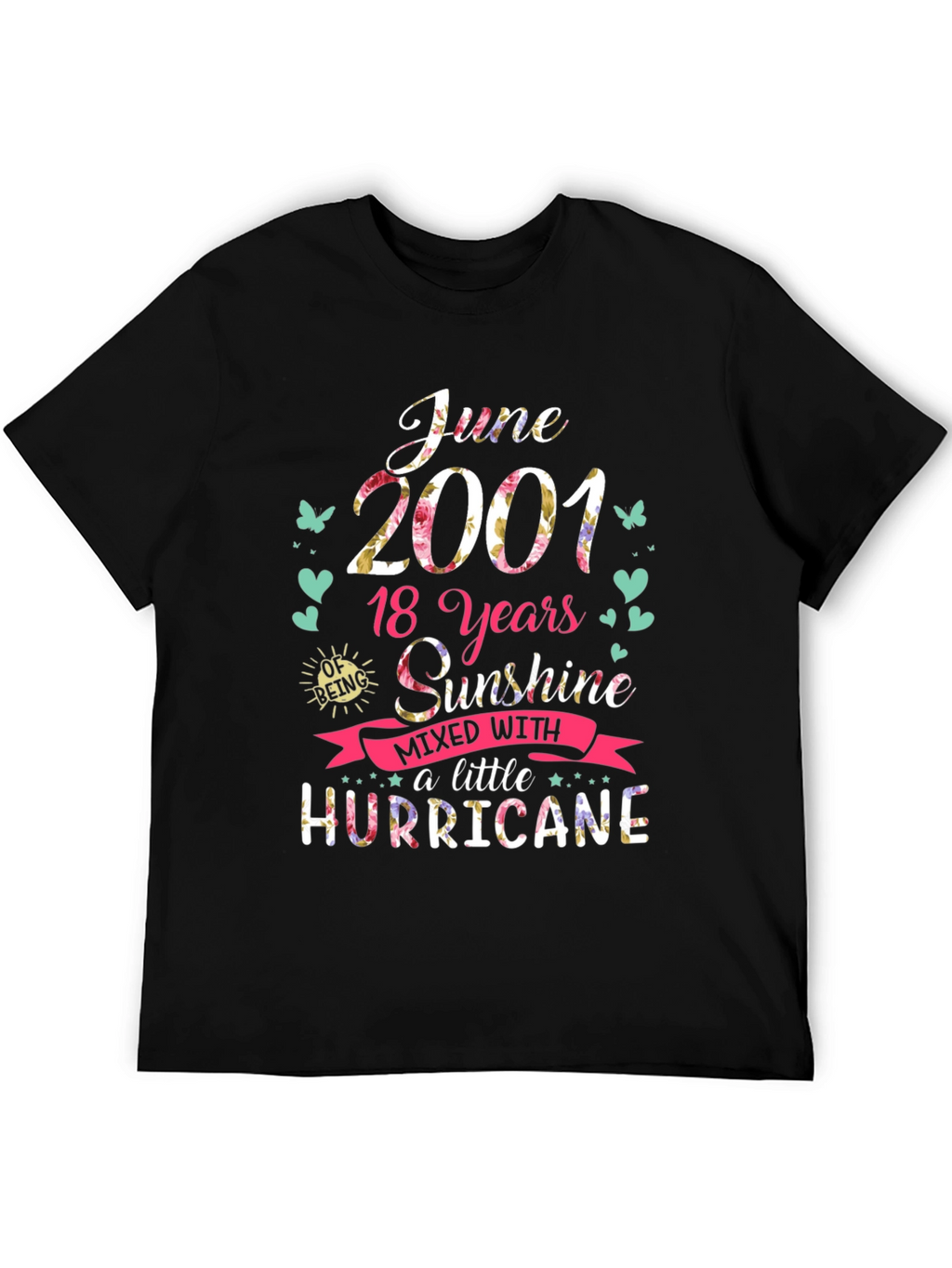 June 2001 T-Shirt: 18 Years Sunshine & Hurricane Tee