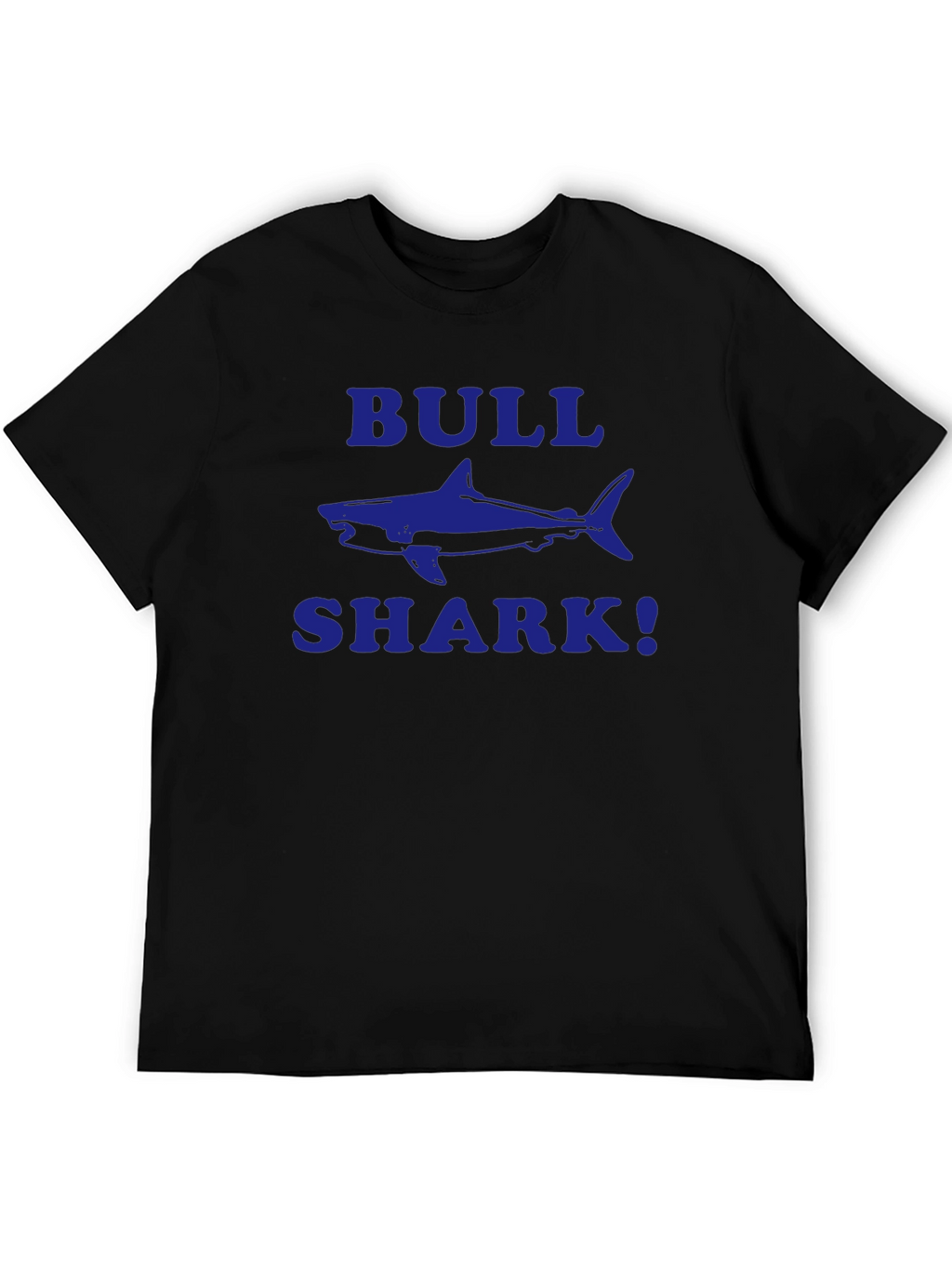 Bull Shark Graphic T-Shirt - Blue Print on Black