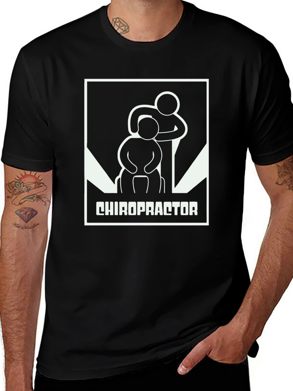 Chiropractor Graphic T-Shirt - Black