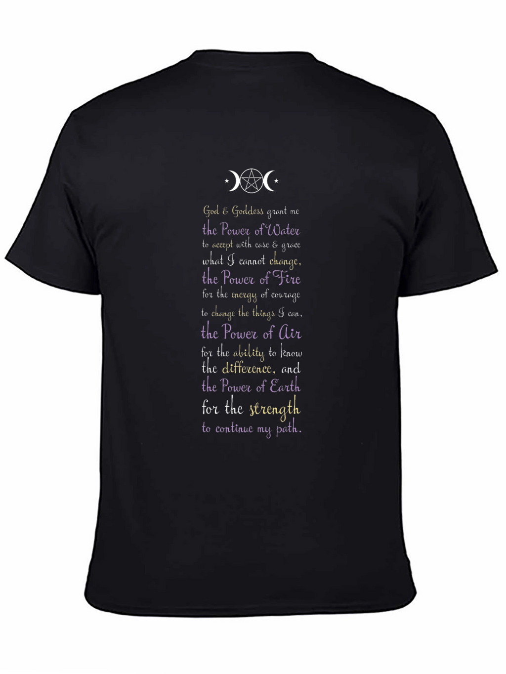 Wiccan Goddess Prayer T-Shirt - Power of the Elements