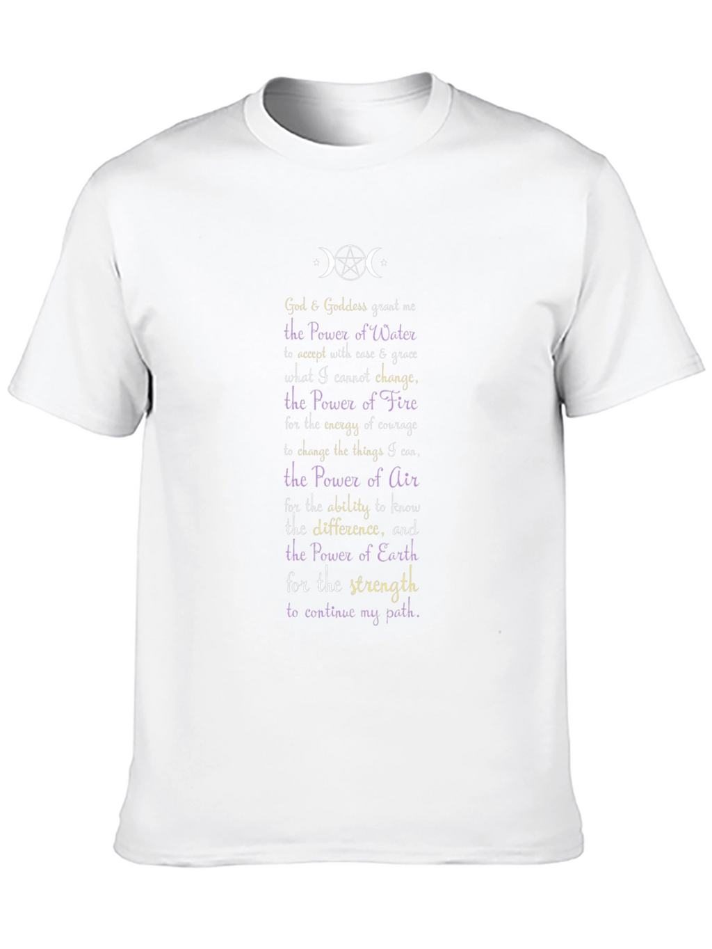Wiccan Goddess Prayer T-Shirt - Power of the Elements