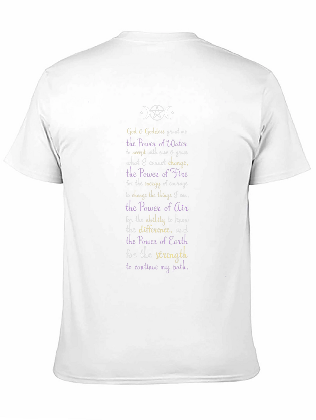 Wiccan Goddess Prayer T-Shirt - Power of the Elements