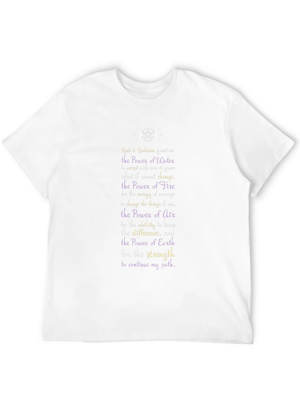 Wiccan Goddess Prayer T-Shirt - Power of the Elements