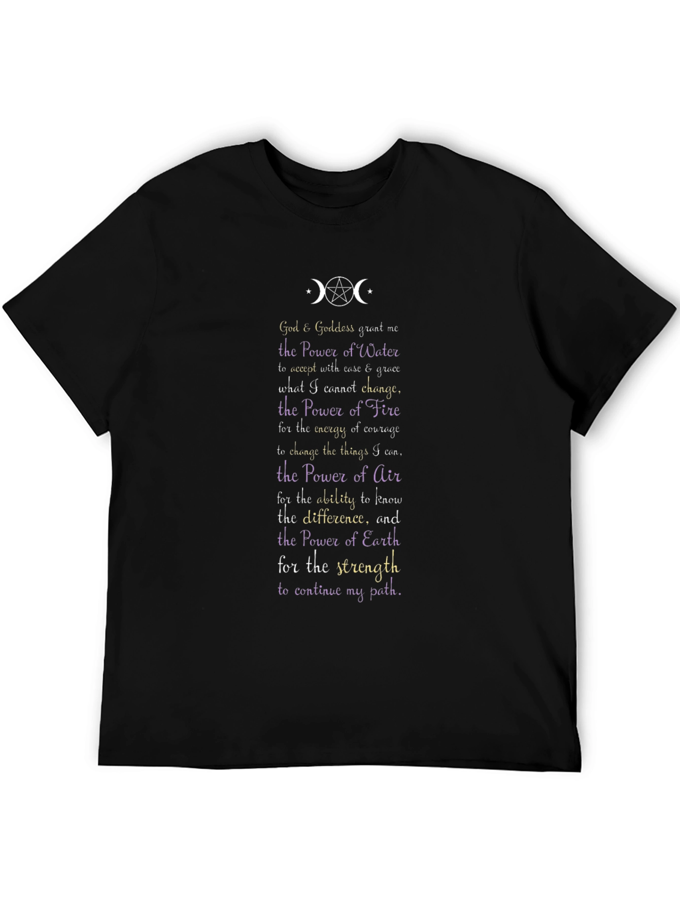 Wiccan Goddess Prayer T-Shirt - Power of the Elements
