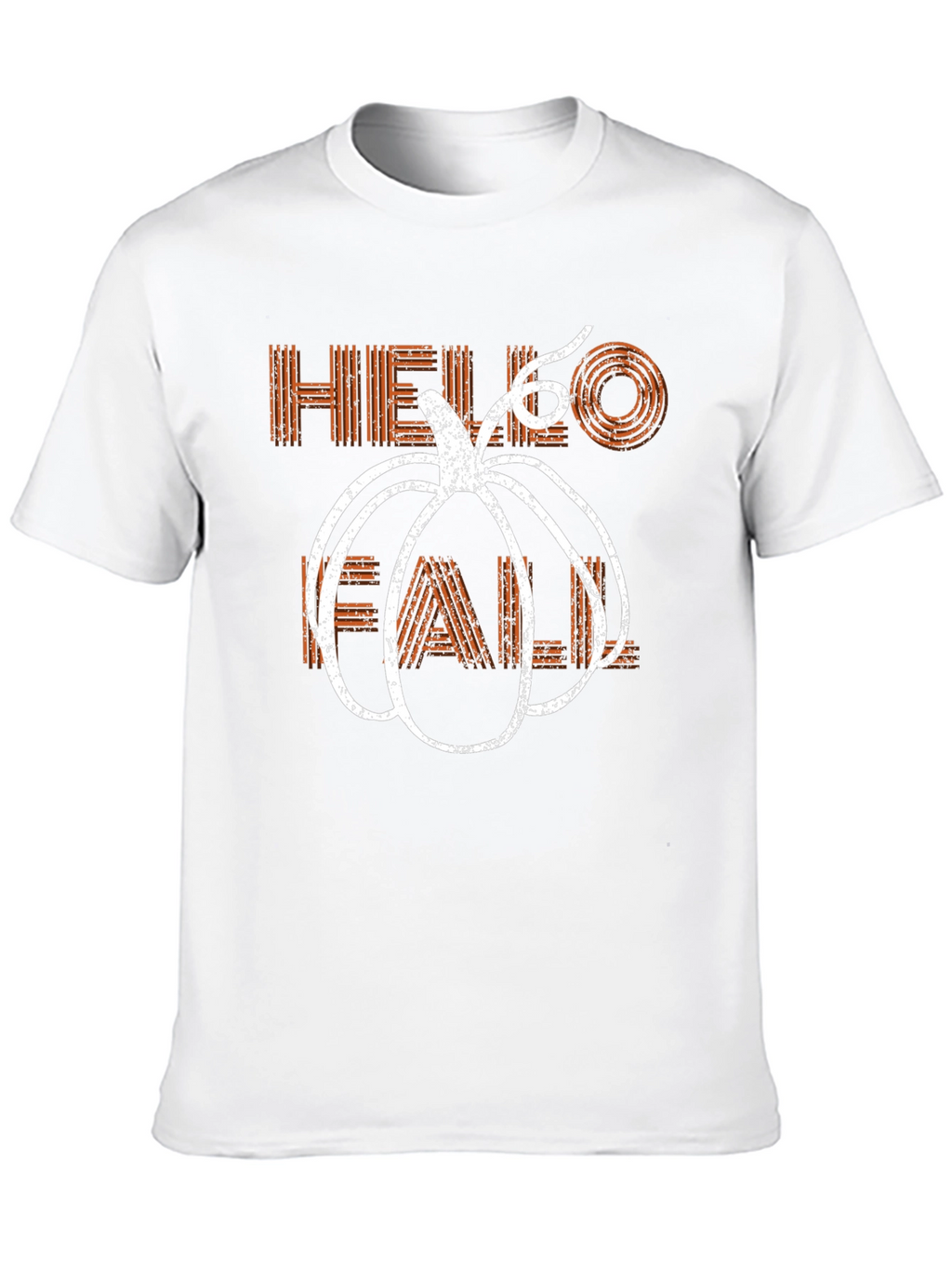 Hello Fall Pumpkin Graphic Tee - Trendy Autumn Apparel